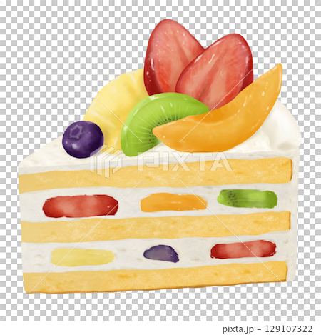Fruit shortcake with lots of fruit 129107322