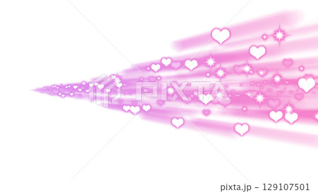 透明背景のピンクのハート光エフェクト 透明背景のピンクのハート光エフェクト 129107501