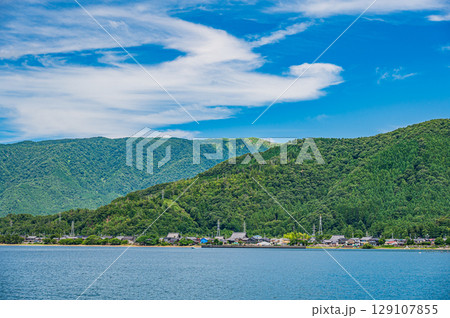 琵琶湖風景 滋賀県高島市海津大崎からの眺め 琵琶湖風景 滋賀県高島市海津大崎からの眺め 129107855