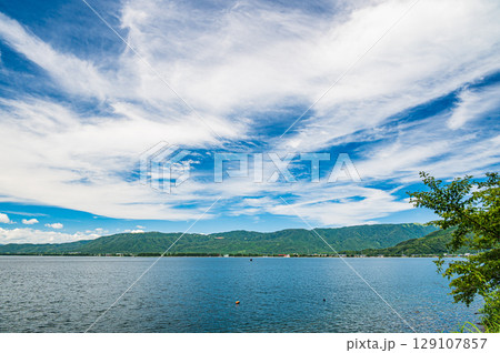 琵琶湖風景 滋賀県高島市海津大崎からの眺め 琵琶湖風景 滋賀県高島市海津大崎からの眺め 129107857