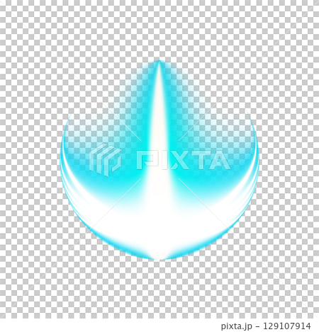 Blue hemispherical energy blast effect on transparent background Blue hemispherical energy blast effect on transparent background 129107914