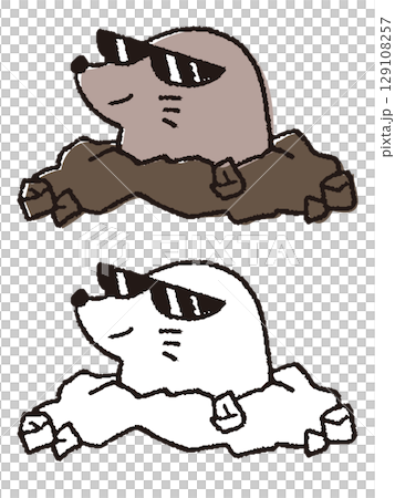 Hand-drawn mole 129108257