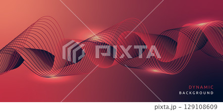 Abstract Dynamic Line Background 129108609
