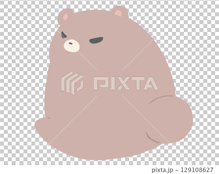 くま 座り込む 主線なし くま 座り込む 主線なし 129108627