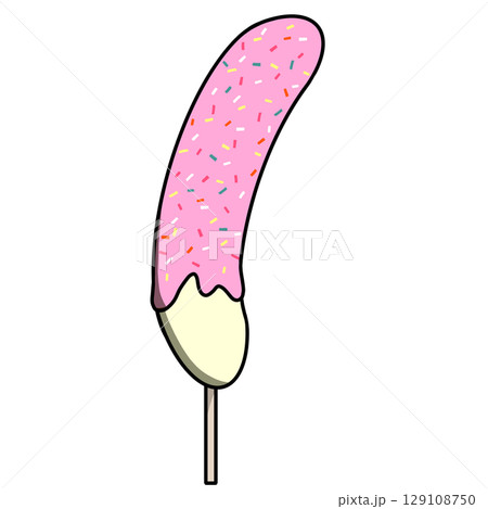 イチゴチョコレートバナナのイラスト 129108750