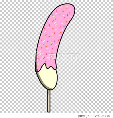 イチゴチョコレートバナナのイラスト 129108750