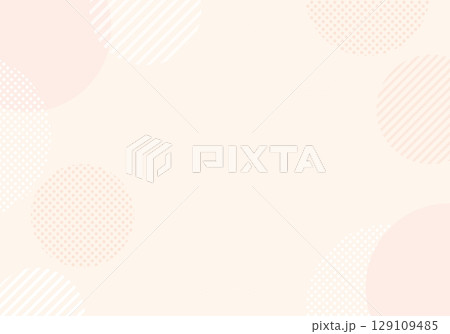 パステルピンクのドットストライプのシンプルな背景 129109485