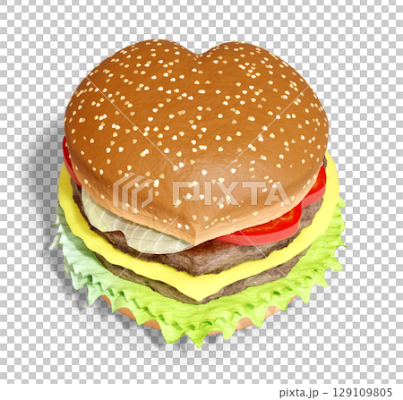 ハートだらけのハートバーガー ハートだらけのハートバーガー 129109805