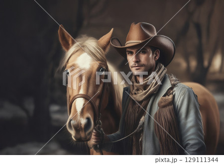 馬とカウボーイ 129111344