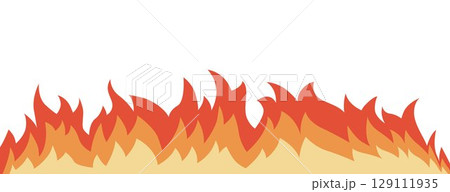 Fire flames vector, fire with dynamic flames 129111935