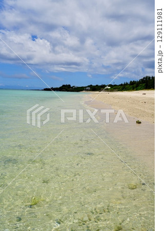 夏の美しい与論島・百合が浜のビーチ 129111981