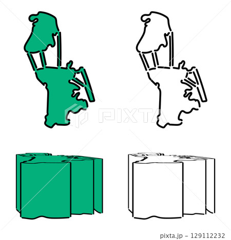 手書き_マカオ_ベクター素材_セット_01 129112232