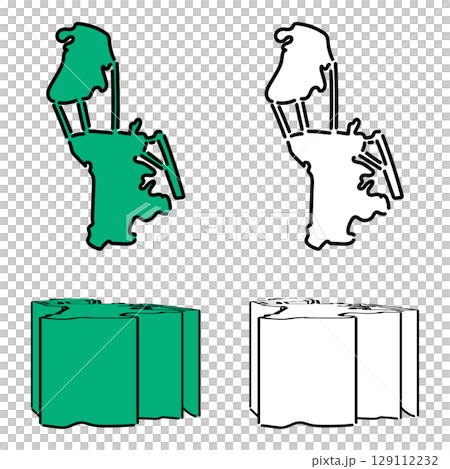 手書き_マカオ_ベクター素材_セット_01 129112232