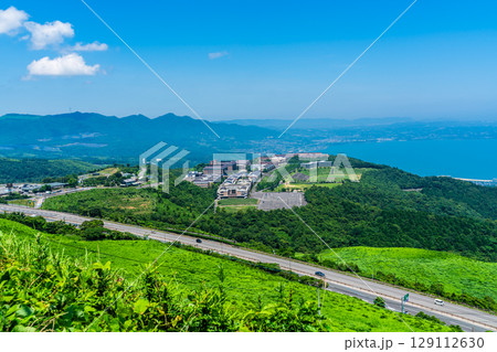 十文字原展望台から別府市の眺め【大分県別府市】 十文字原展望台から別府市の眺め【大分県別府市】 129112630