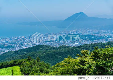 十文字原展望台から別府市の眺め【大分県別府市】 十文字原展望台から別府市の眺め【大分県別府市】 129112631