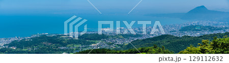 十文字原展望台から別府市の眺め　パノラマ【大分県別府市】 129112632