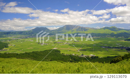 大観峰からの阿蘇山 真夏 16:9 大観峰からの阿蘇山 真夏 16:9 129113070