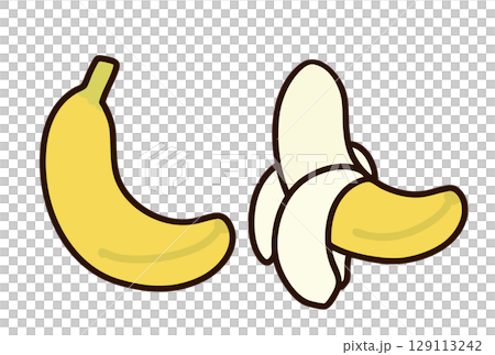 剝了皮的香蕉簡單圖解 129113242