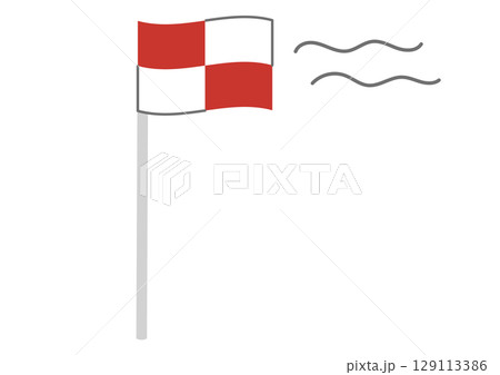 シンプルな津波フラッグ シンプルな津波フラッグ 129113386