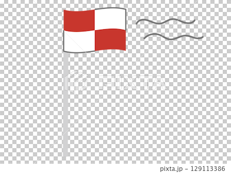 シンプルな津波フラッグ シンプルな津波フラッグ 129113386