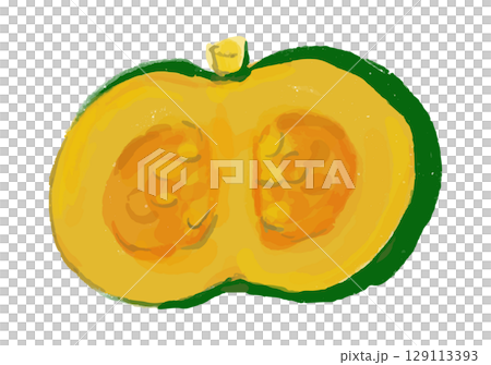 かぼちゃの断面イラスト 129113393