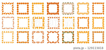 Cute Autumn Leaf Border Collection Cute Autumn Leaf Border Collection 129113818