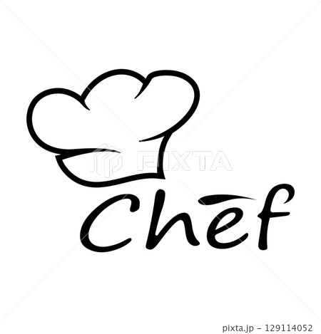 professional logo chef or kitchen chef hat.for business,home cook,and restaurant chef.bakery,vector 129114052