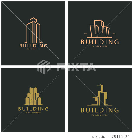 Building logo vector illustration design,Real Estate logo template, Logo symbol icon 129114124