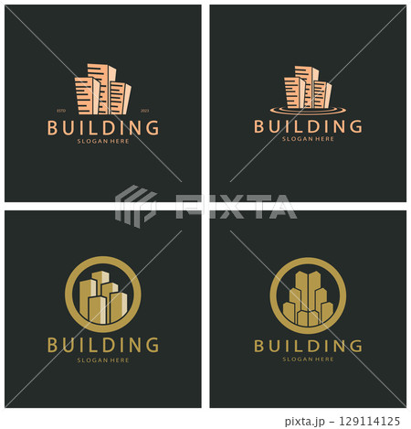 Building logo vector illustration design,Real Estate logo template, Logo symbol icon 129114125