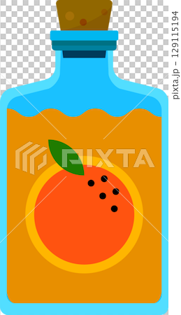 Bottled orange juice illustration 129115194