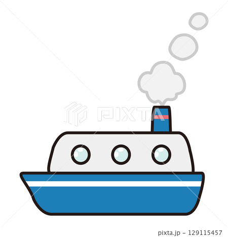 かわいい船のイラスト 129115457