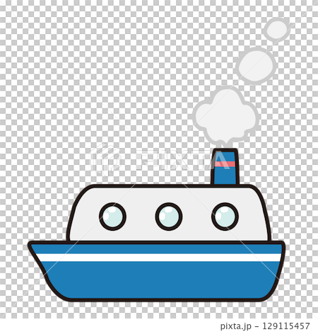 かわいい船のイラスト 129115457