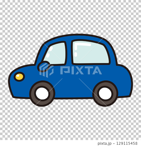 簡單的藍色車 129115458