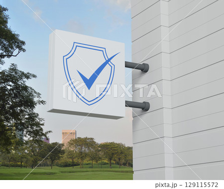 Technology internet cyber security and anti virus online concept, 3D rendering 129115572
