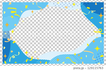 Cute confetti background frame material 129115763