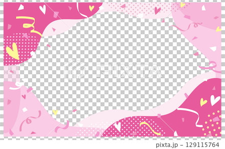 Lovely confetti background frame material Lovely confetti background frame material 129115764