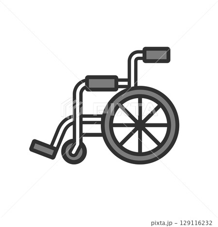 車椅子のアイコンイラスト 129116232