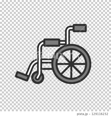 車椅子のアイコンイラスト 129116232