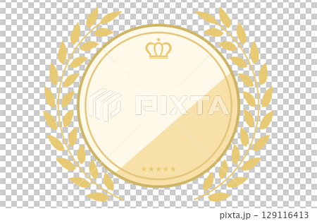 ランキングメダル素材ベクターイラスト 129116413