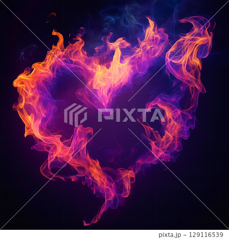 怪しく燃える炎：情熱的な恋,浮気や不倫を暗示させる恋愛イメージ,芸能人の不倫のイメージ,危険な恋のイ 129116539