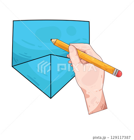 illustration of writing on paper 129117387