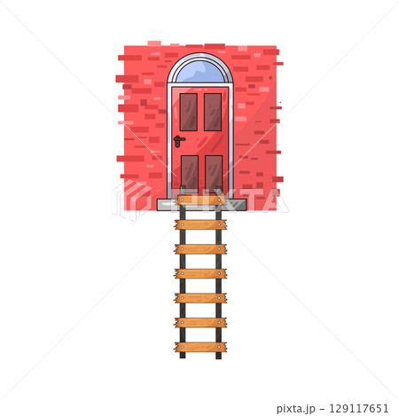 illustration of door ladder illustration of door ladder 129117651