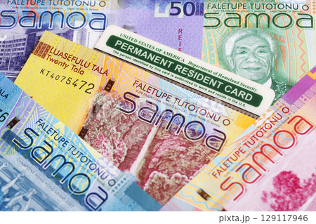 American Permanent Resident Card on Samoan Tala 129117946