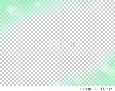 優しい水彩・グリーンのキラキラした背景素材 129118232