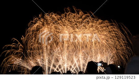 花火 キラキラ輝くもの 線香花火 129119523