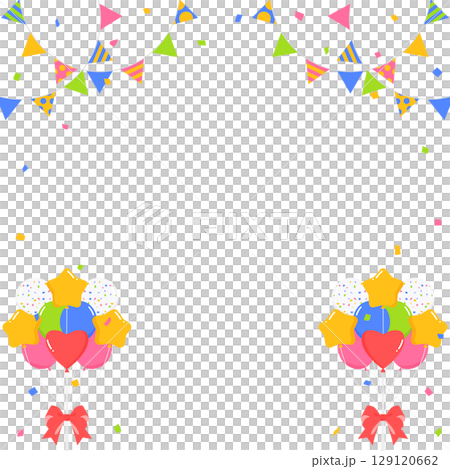 frame, garland, confetti 129120662