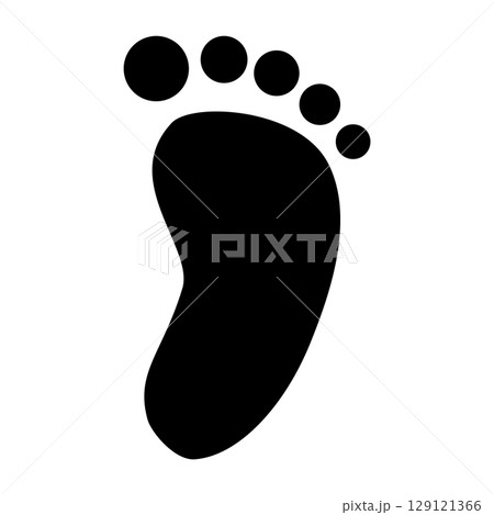 人の片足の足跡 129121366