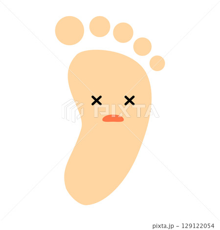 かわいい裸足のキャラクター かわいい裸足のキャラクター 129122054