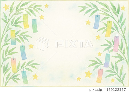 フレーム素材 七夕 短冊 フレーム素材 七夕 短冊 129122357