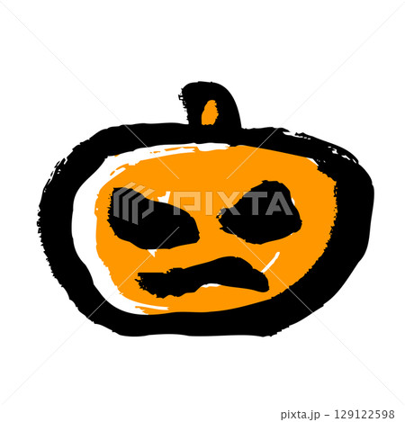 手描きのジャックランタンのイラスト 手描きのジャックランタンのイラスト 129122598